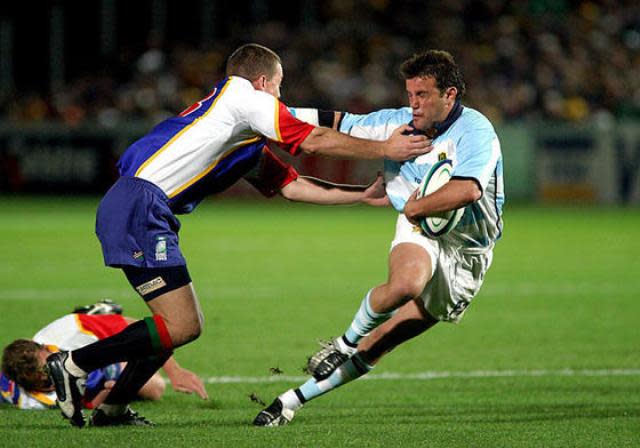 Diego Albanese con la camiseta de Los Pumas.