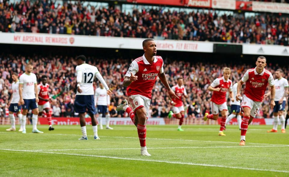 Gabriel Jesus also netted for Arsenal in their north London derby win (Reuters)