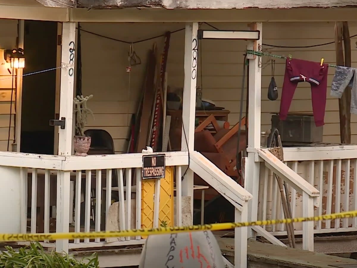 House in Spartanburg, South Carolina, where five people were shot dead (NBC News)