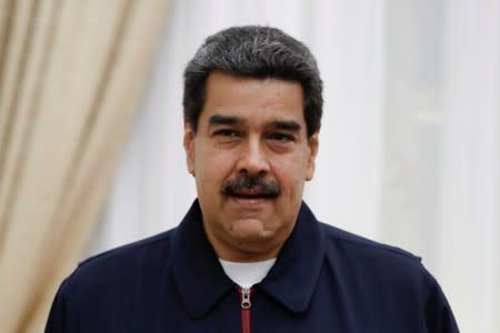 Venezuela's President Nicolas Maduro and Enrique Iglesias meet in Caracas