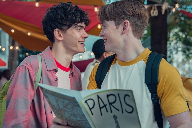 <p>Netflix</p> Joe Locke (left) and Kit Connor in season two of 'Heartstopper'