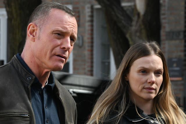 <p>Lori Allen/NBC</p> Jason Beghe and Tracy Spiridakos on Chicago P.D.