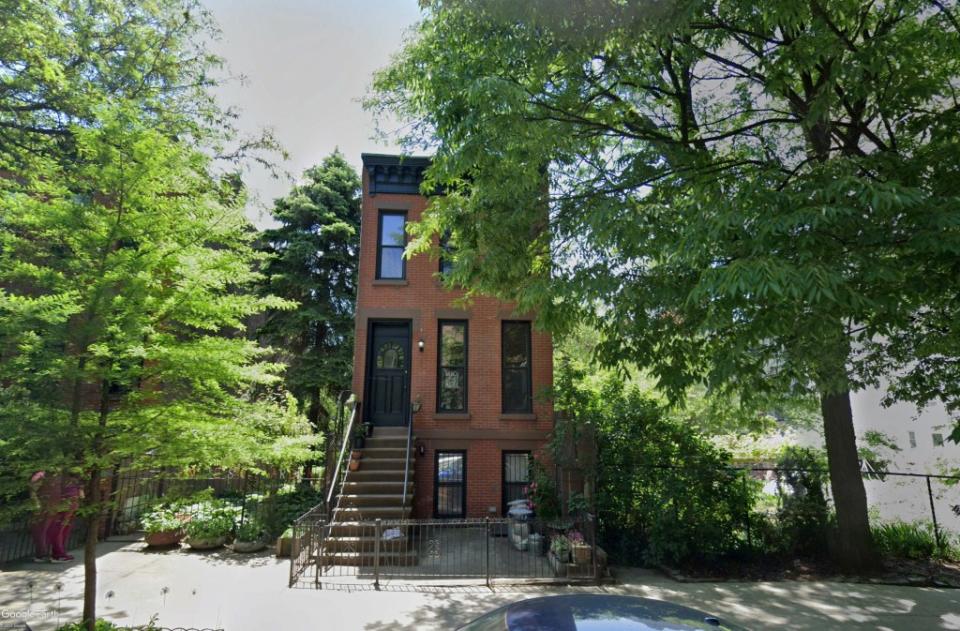 The brownstone is made up of three bedrooms and three bathrooms. Google Earth