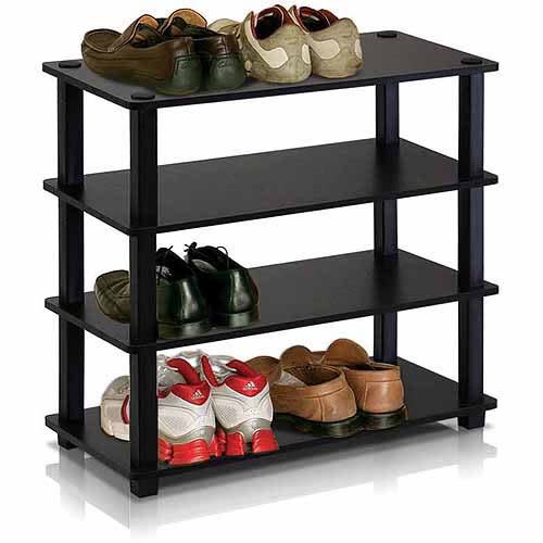 best shoe racks, Furinno 13081 Turn-S-Tube No-tools 4-Tier Shoe Rack