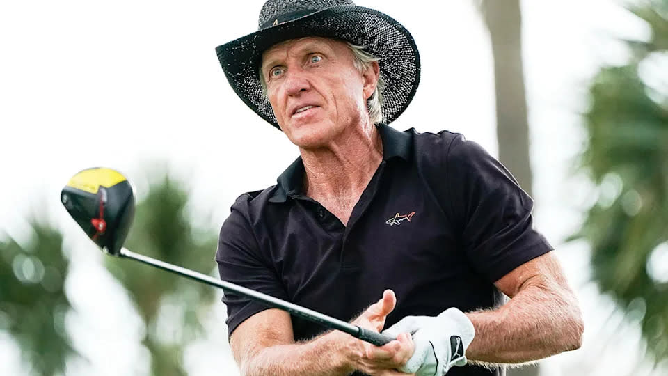 Greg Norman in action at the Honda Classic Pro-Am in 2019. (Photo by Ben Jared/PGA TOUR)
