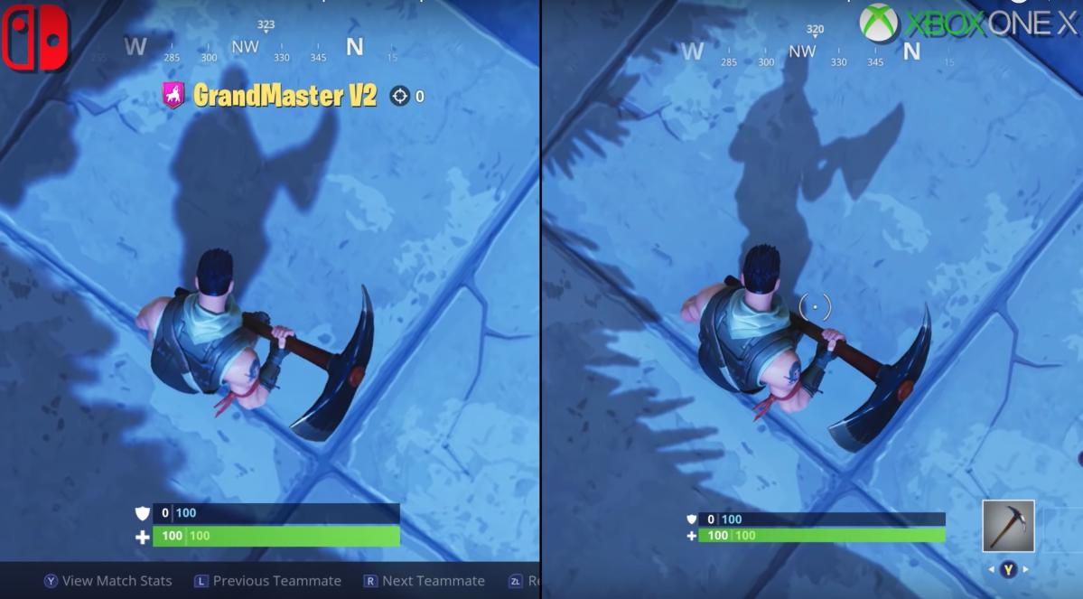 Fortnite' on Switch still holds up against Xbox One X version