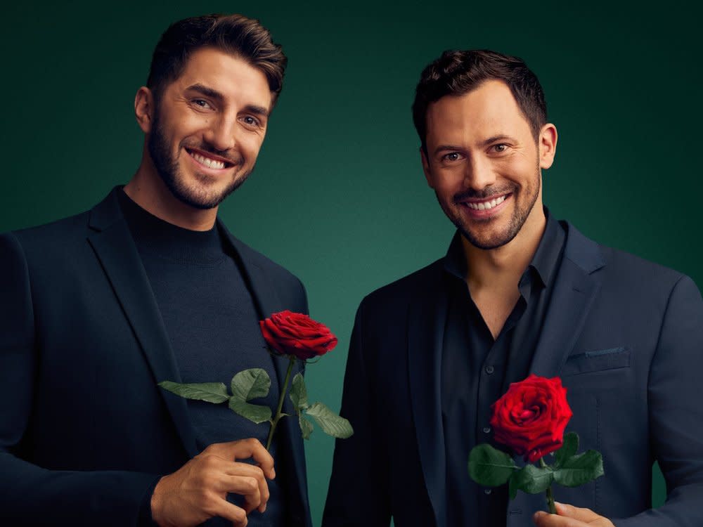 Dennis Gries (li.) und Sebastian Klaus haben dieses Jahr als "Die Bachelors" Premiere gefeiert. (Bild: RTL/Benno Kraehahn)