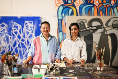 Poussé par Change artiste en résidence, Nujood Al-Otaibi et mentor, Rabab Tantawy au Studio Thirteen