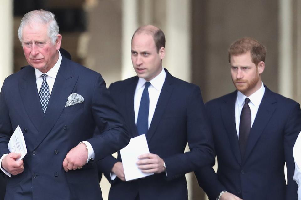 Charles, William and Harry in happier times (Getty Images)