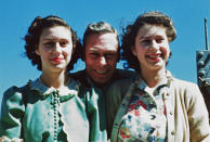 <p>King George VI with his daughters Princess Elizabeth and Princess Margaret in 1947.</p>