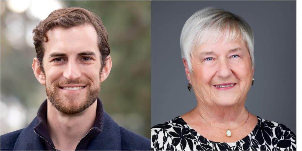 Willy Chotzen (left) and Mary Lou Hennrich are Democratic candidates in the primary race for the 46th House District seat. (Campaign photos)