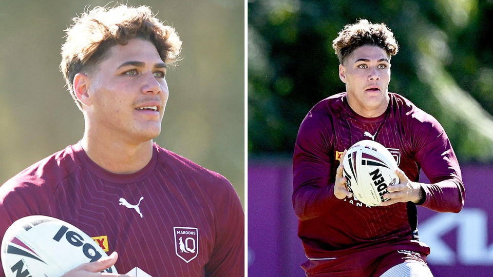 Rookie Maroons fullback Reece Walsh has been warned to expect a baptism of fire in the State of Origin opener in Adelaide. Pic: Getty