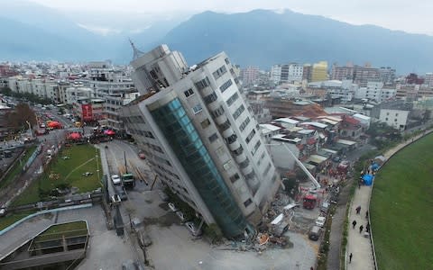 Taiwan earthquake - Credit: Central News Agency/AP 