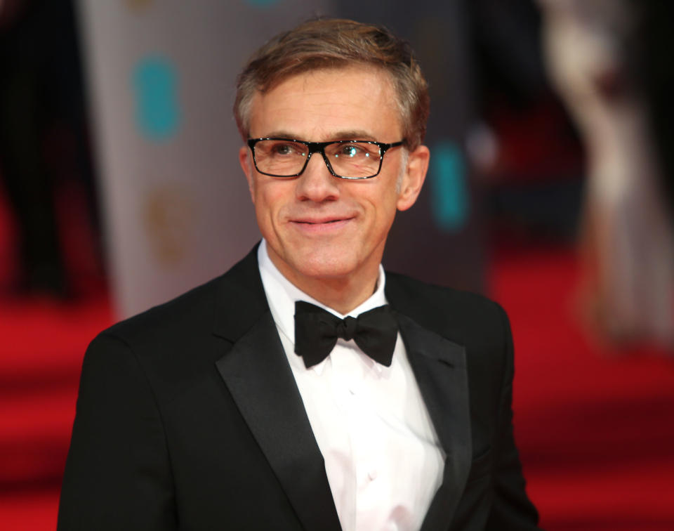 Actor Christoph Waltz poses for photographers on the red carpet at the EE British Academy Film Awards held at the Royal Opera House on Sunday Feb. 16, 2014, in London. (Photo by Joel Ryan/Invision/AP)