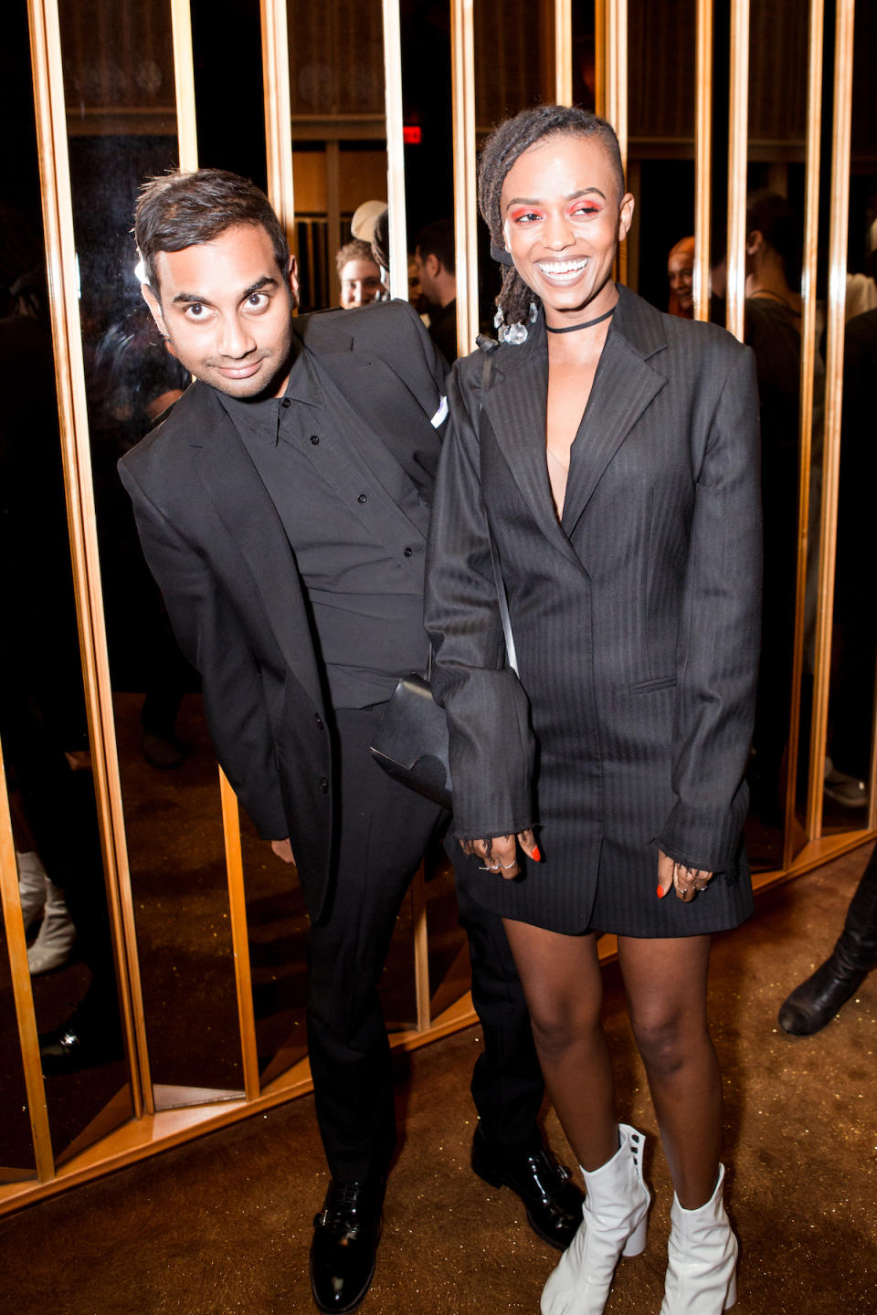 <p>Comedian Aziz Ansari at Purple Magazine’s 25th Anniversary on Top of the Standard, New York City, NY. (Photo: BFA) </p>