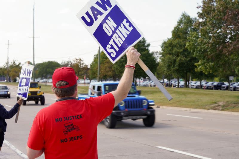 FILE PHOTO: Picket of Striking United Auto Workers (UAW) outside the Ford Michigan Assembly in Wayne