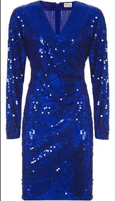 Vintage Collection Oleg Cassini Sapphire Sequin Dress - $230.00