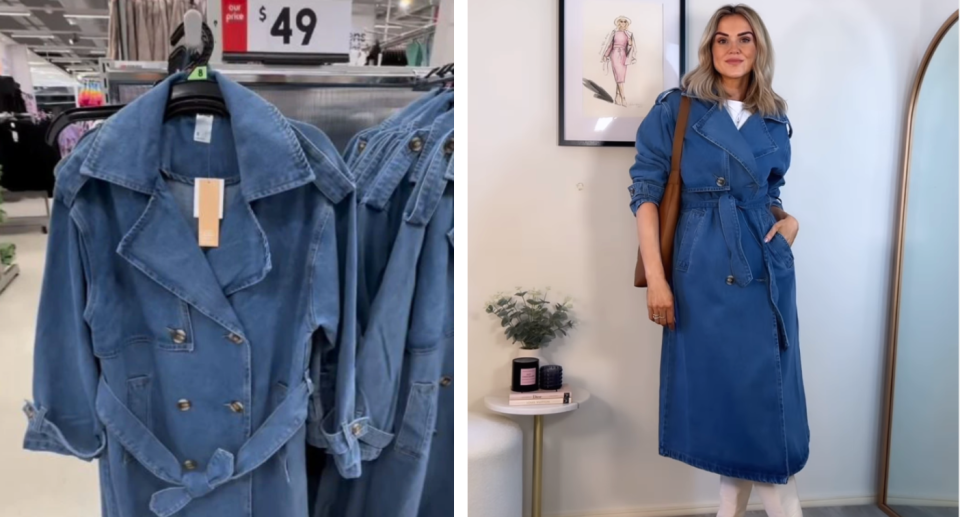 Kmart denim trench