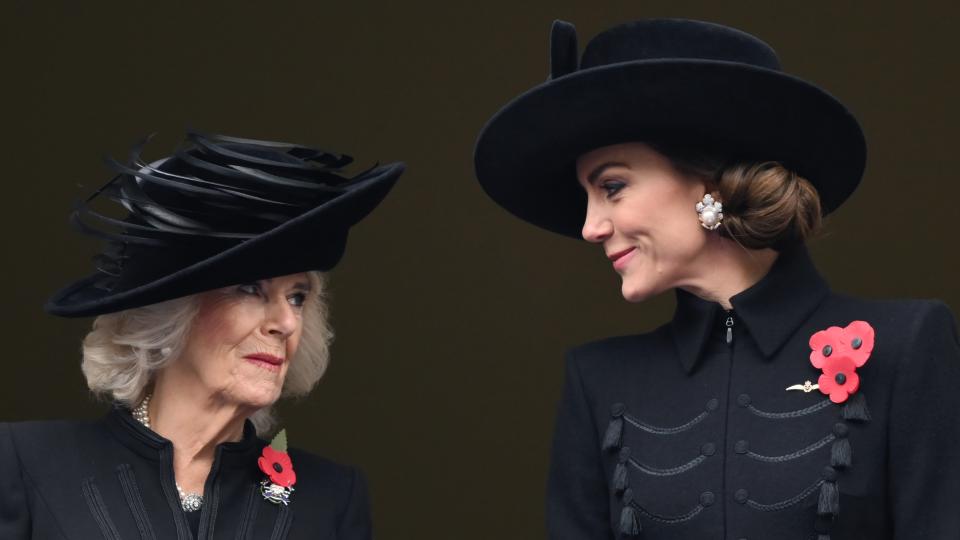 Queen Camilla and Catherine, Princess of Wales attend the National Service of Remembrance