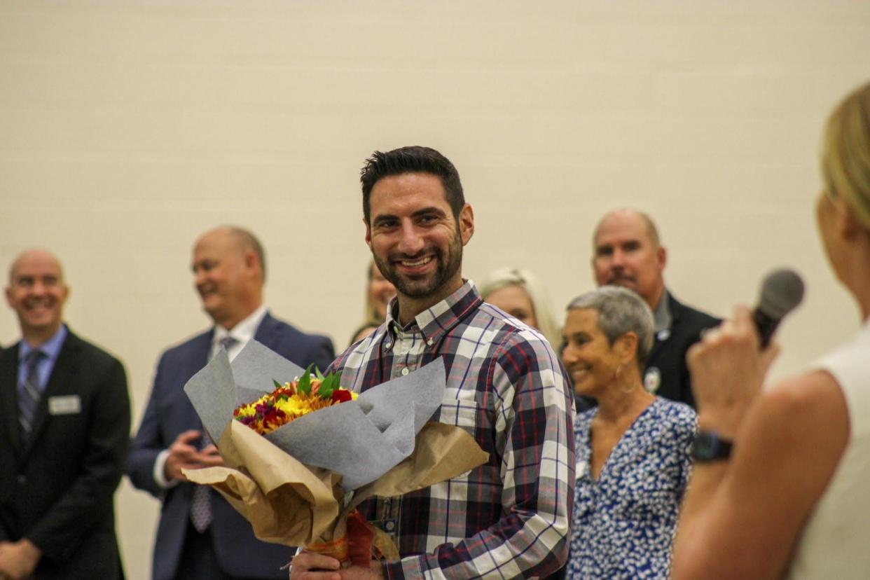 Sarasota County's High School Teacher of the Year Dennis Pinna, who teaches social studies at North Port High.