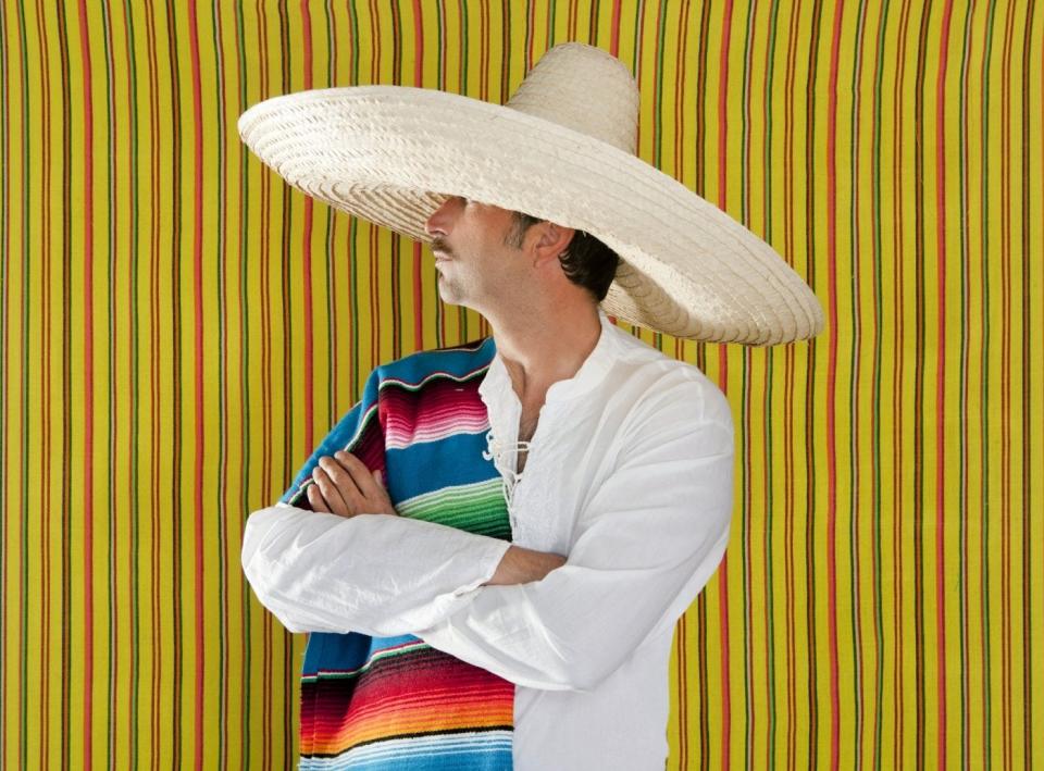 Man in 'Mexican Man' Halloween costume.