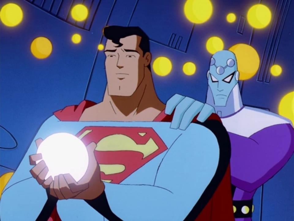 Superman meets Brainiac in Superman: The Animated Series.