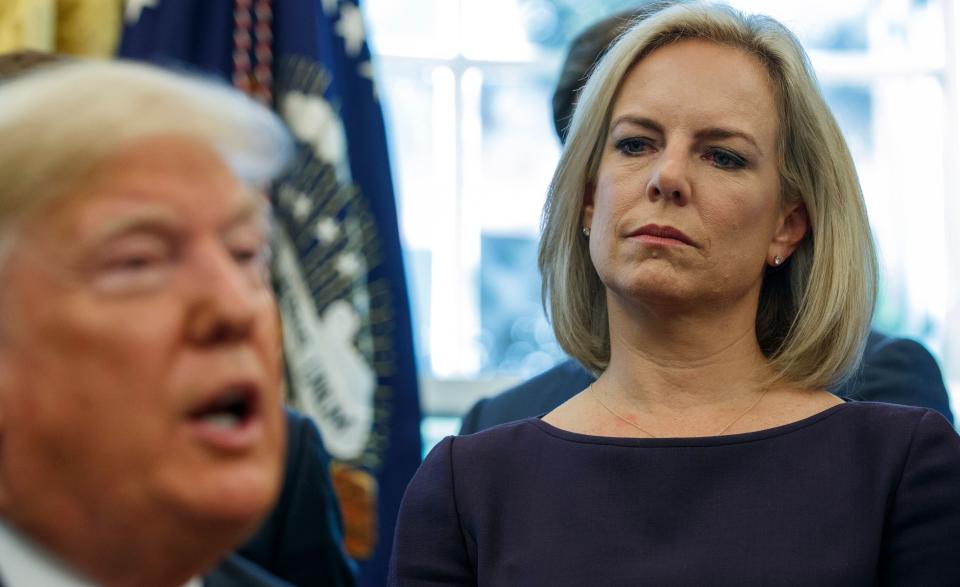 As secretary of homeland security, Kirstjen Nielsen carried out President Donald Trump's policy of separating migrant families. (Photo: ASSOCIATED PRESS)