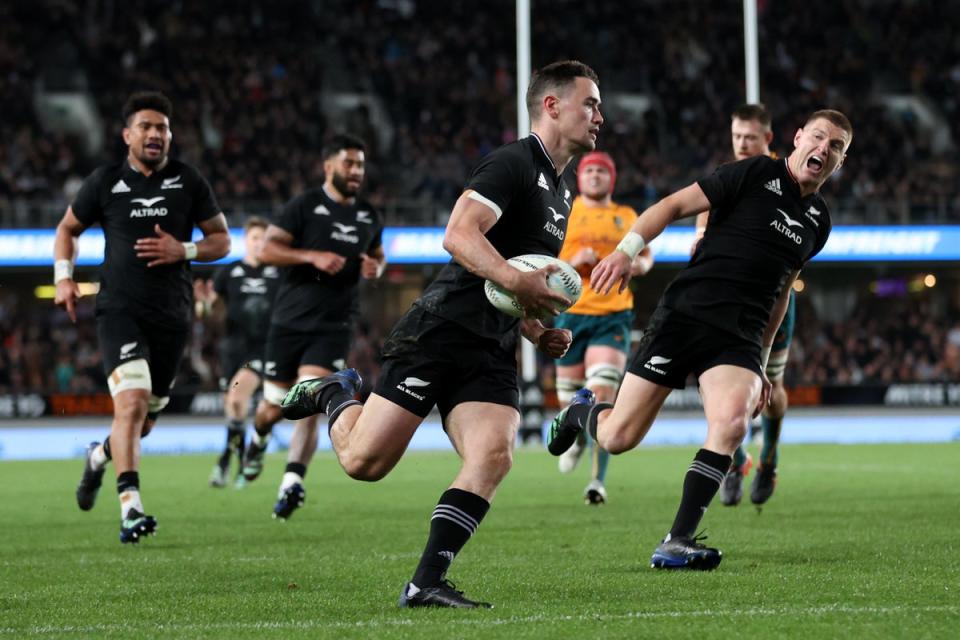 Will Jordan scored the All Blacks’ first try (Getty Images)