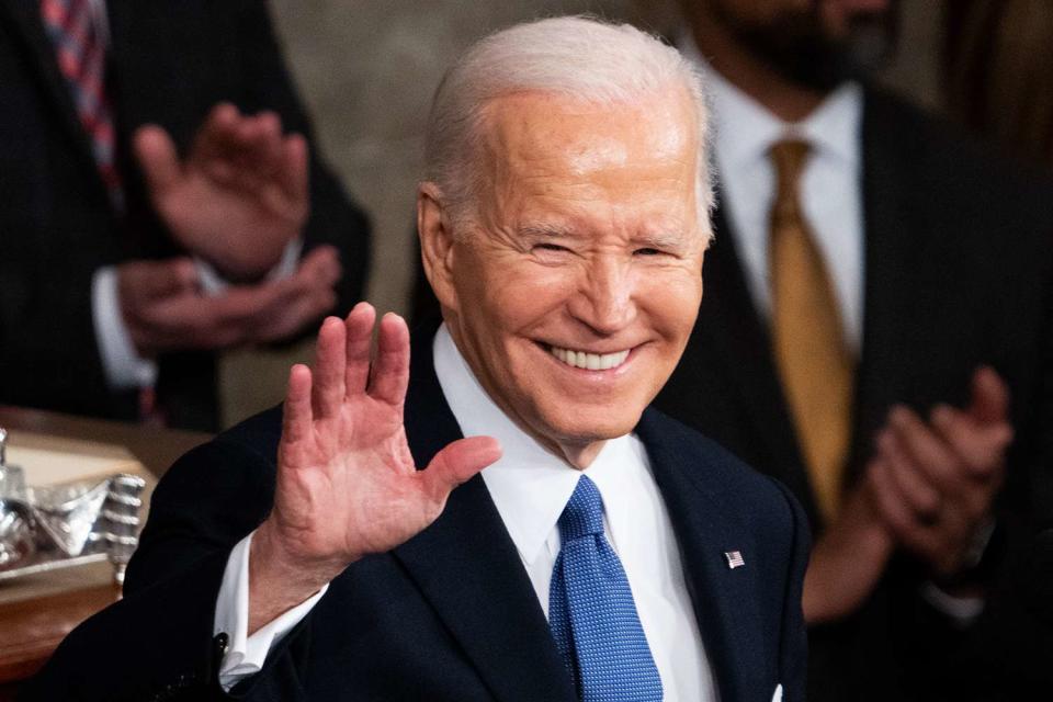 <p>Bill Clark/CQ-Roll Call, Inc via Getty Images</p> President Joe Biden delivers the State of the Union address on March 7, 2024