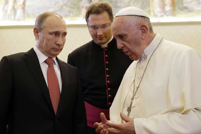 Putin y el Papa, en una de sus reuniones antes de la guerra