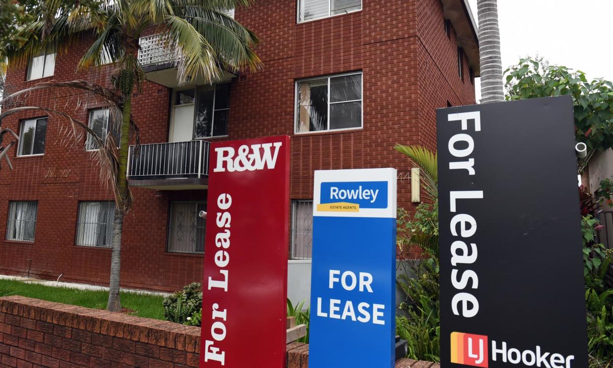 <span>Rents are falling and vacancy rates are up but the housing market remains tight.</span><span>Photograph: Mick Tsikas/AAP</span>