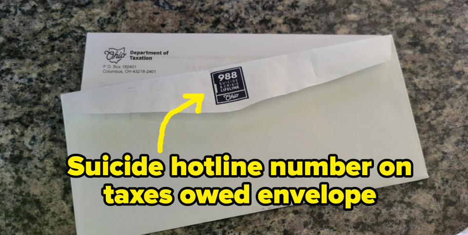 An envelope from the Ohio Department of Taxation with a visible postage stamp and return address