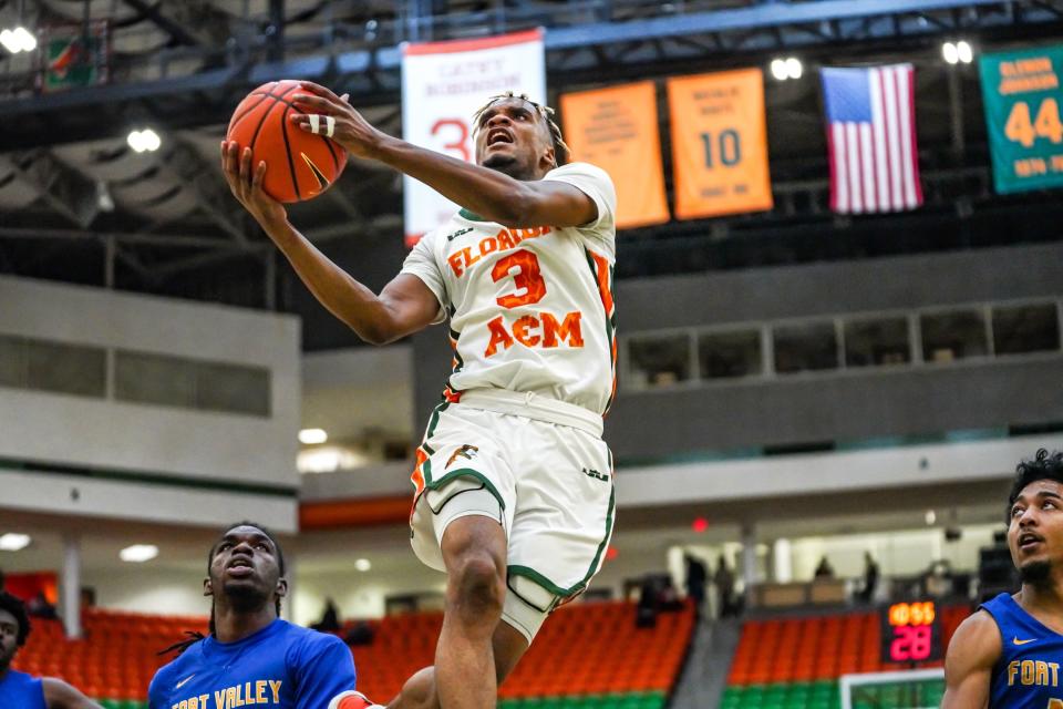 MJ Randolph scored a game-high 21 points in Florida A&M's 76-63 win against Fort Valley State on Wednesday, Dec. 1, 2021.