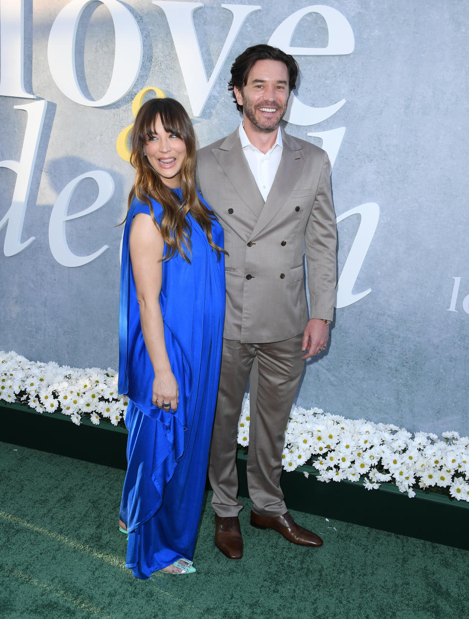 LOS ANGELES, CALIFORNIA - APRIL 26: Kaley Cuoco and Tom Pelphrey arrives at the Los Angeles Premiere Of Max Original Limited Series "Love & Death"at Directors Guild Of America on April 26, 2023 in Los Angeles, California. (Photo by Steve Granitz/FilmMagic)