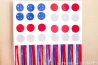 <p>Fill this DIY punch piñata board with patriotic party favors for a game that's sure to be a hit. </p><p><strong><em>Get the tutorial from <a href="https://www.madewithhappy.com/american-flag-punch-pinata/" rel="nofollow noopener" target="_blank" data-ylk="slk:Made With Happy;elm:context_link;itc:0;sec:content-canvas" class="link ">Made With Happy</a>. </em></strong></p>