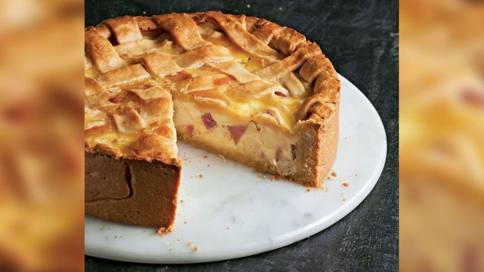 Stuffed with meat and cheese, Italian pizza rustica is served at room temperature on Easter Sunday. - Rossella Rago