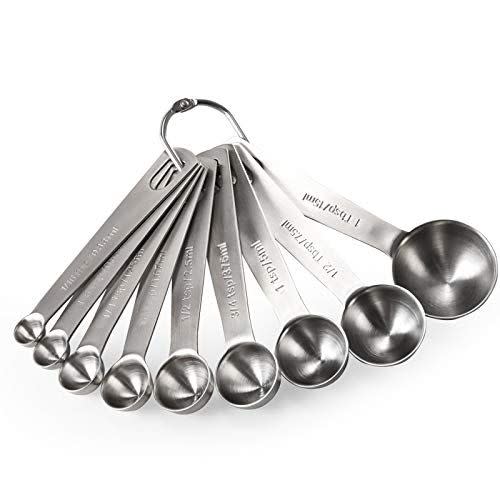 1) U-Taste Stainless Steel Measuring Spoons (Set of 9)
