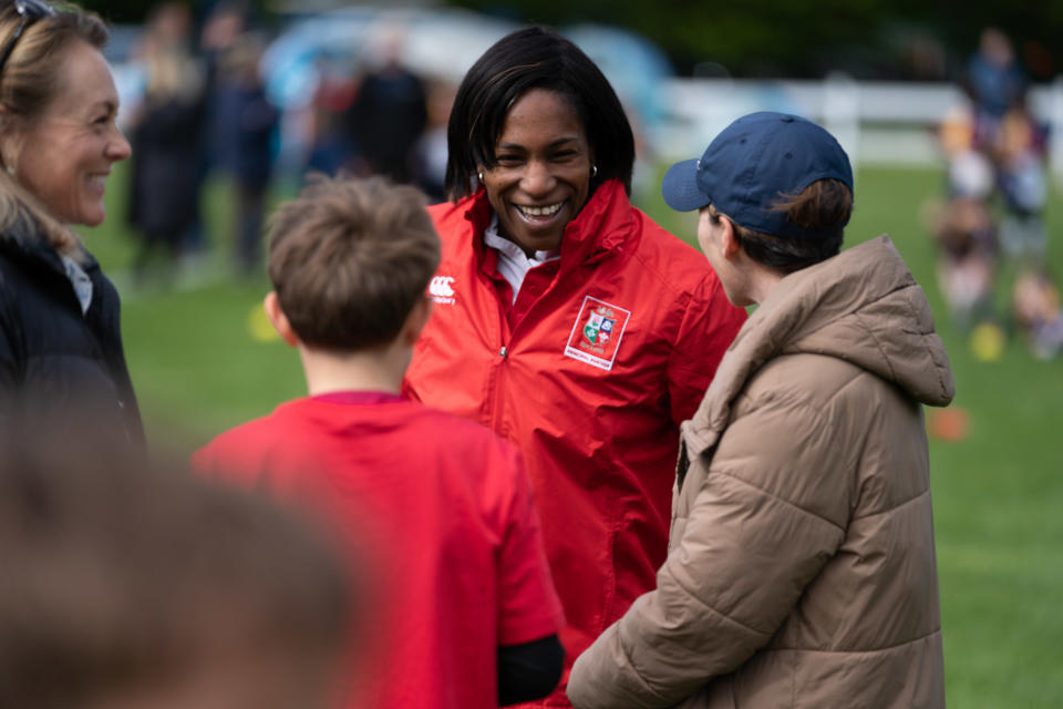 Former international Maggie Alphonsi at Howden and British & Irish Lions Big Rugby Day Out