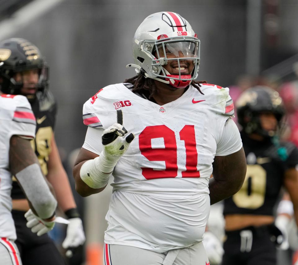 Tyleik Williams leads the Buckeyes with six tackles for loss and tops all linemen with 29 tackles.