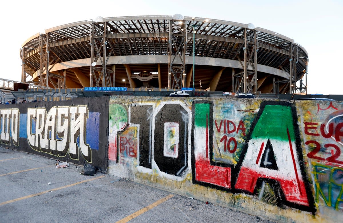 The Stadio Diego Armando Maradona in Naples ahead of kick-off (Action Images via Reuters)