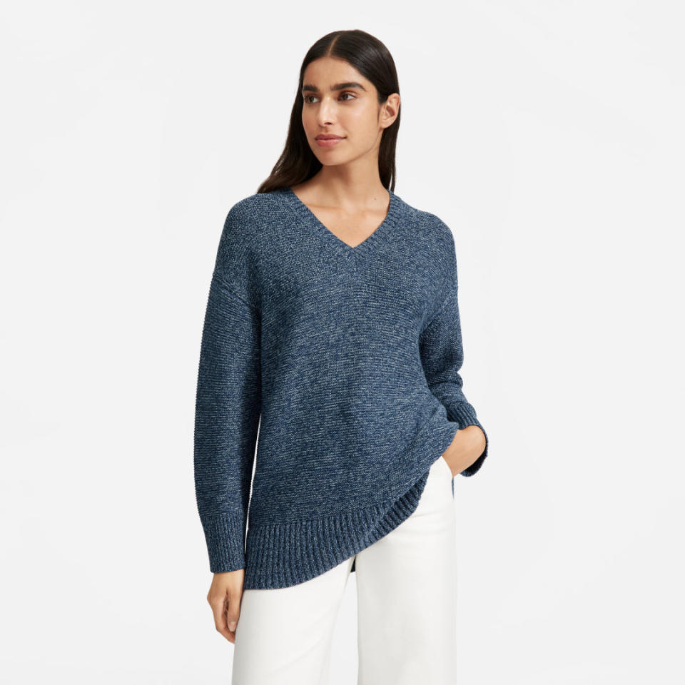 The Link-Stitch V-Neck Sweater