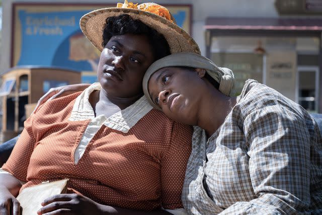 <p>Eli Ade</p> Danielle Brooks and Fantasia Barrino in 'The Color Purple'