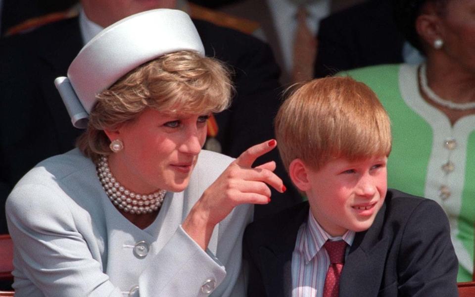 Diana, Princess of Wales with her son Prince Harry  - Martin Keene/PA 