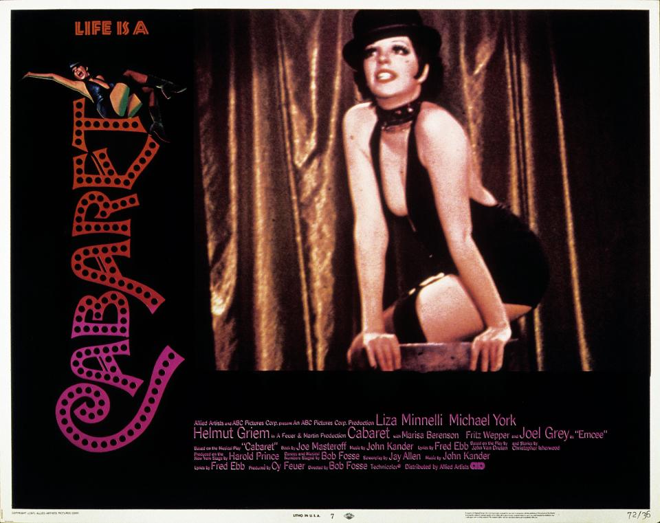 Cabaret, lobbycard, Liza Minnelli, 1972. (Photo by LMPC via Getty Images)