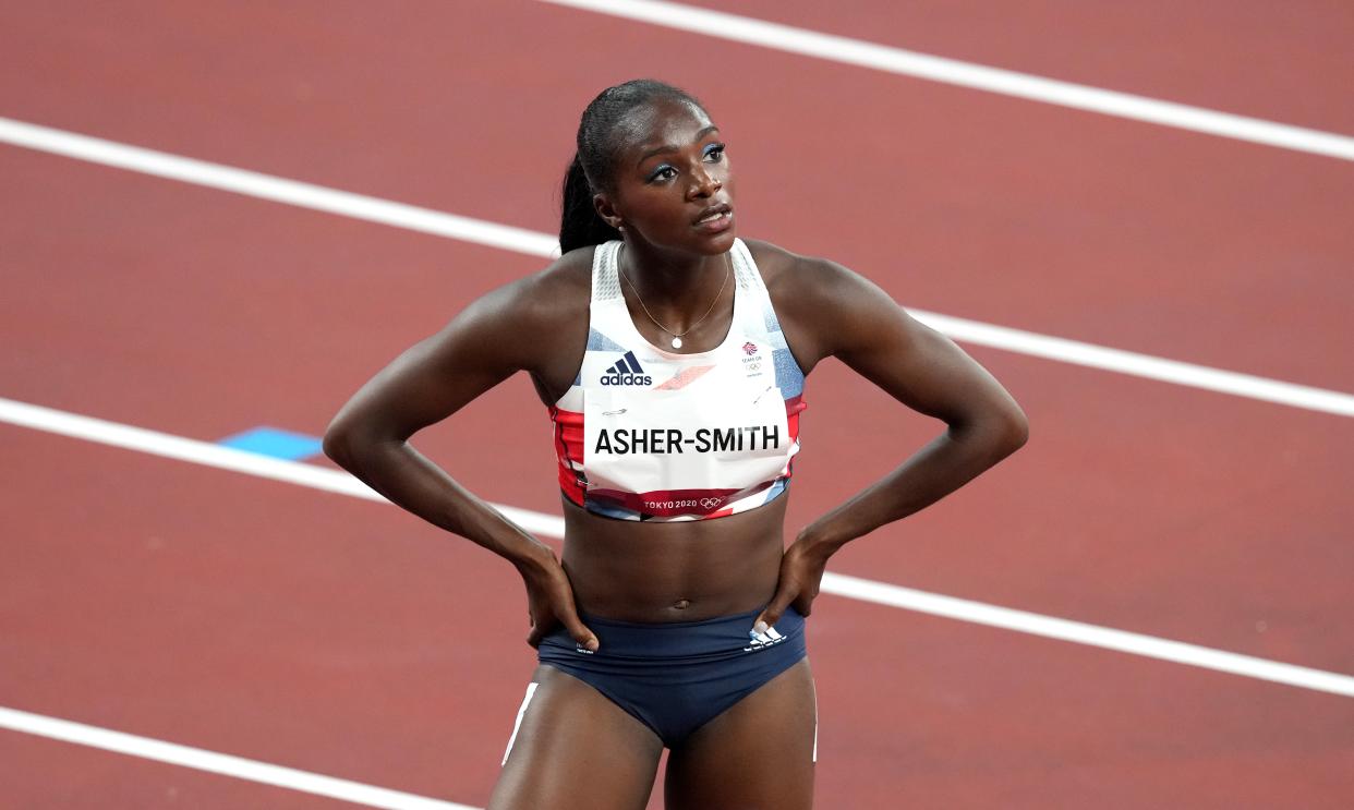 Dina Asher-Smith after her 100m semi-final in Tokyo (Martin Rickett/PA) (PA Wire)