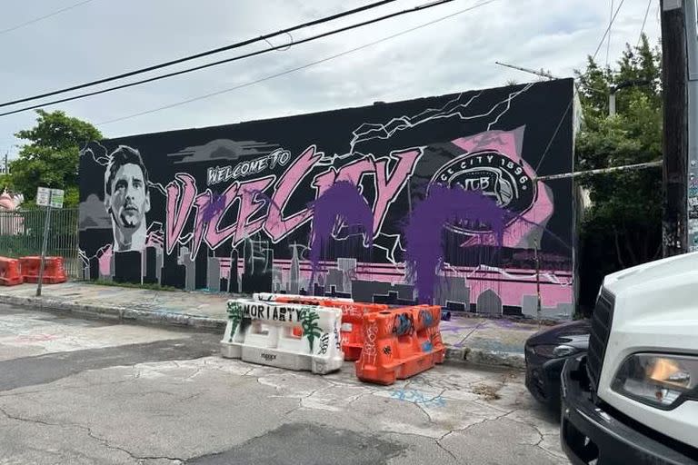 Vandalizaron un mural dedicado a Lionel Messi en Miami