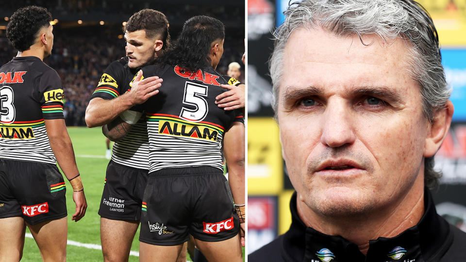 Ivan Cleary and Penrith Panthers players.