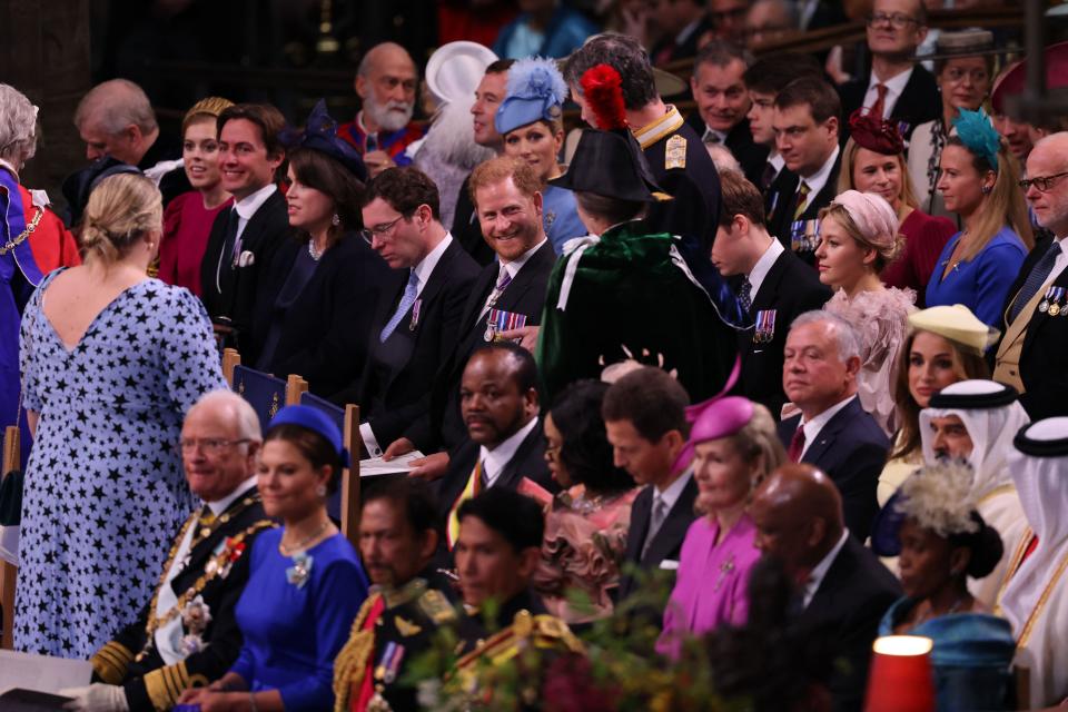 prince harry princess anne at coronation