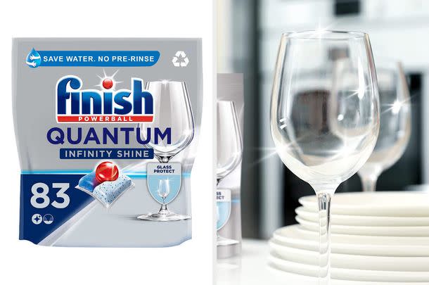 Anyone who buys dishwasher tablets knows how much the cost can stack up – thankfully, this pack of 83 Finish Quantum ones are 62% off right now.