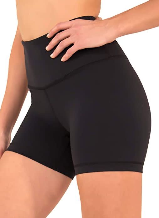 <a href="https://amzn.to/30JnfoJ" target="_blank" rel="noopener noreferrer">These bike shorts</a> are made with 87% ]nylon and 13% Spandex, feature a 4.5 inch high waistband and are <a href="https://amzn.to/30JnfoJ" target="_blank" rel="noopener noreferrer">available in five colors</a>.<br /><strong>Sizes</strong>: XS to XL<br /><strong>Rating</strong>: 4.4-star rating<br /><strong>Reviews</strong>: more than 1,000 <br /><br /><a href="https://amzn.to/30JnfoJ" target="_blank" rel="noopener noreferrer">Find them for $23 on Amazon</a>.